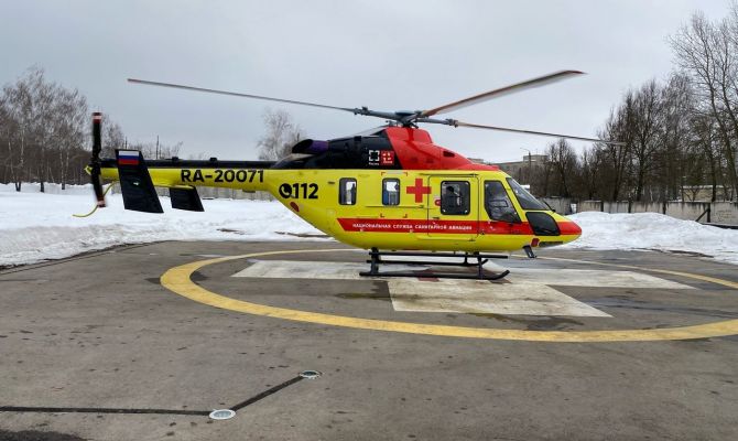 Вертолёт санавиации доставил 3-летнего туляка из Москвы в детскую областную больницу