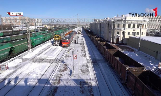 Тульский участок МЖД: ни один пассажирский поезд не сбился с расписания во время снегопада