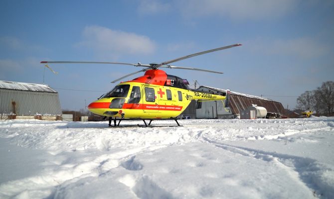 75-летнюю пенсионерку из Новомосковска с аневризмой аорты доставили в Москву на вертолете