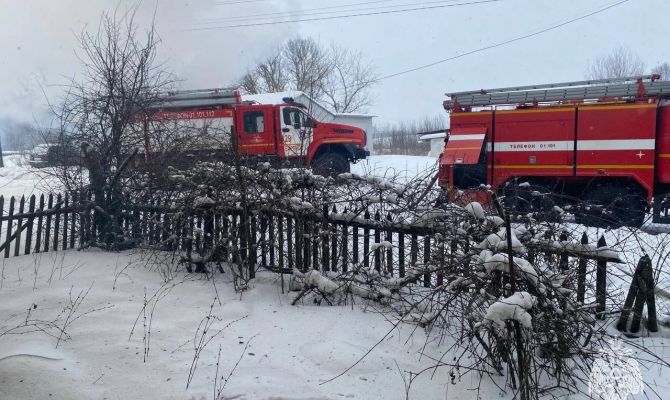 При пожаре под Ефремовом погиб пенсионер