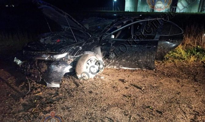 Под Киреевском в ДТП-перевертыше с пьяным водителем пострадал мужчина