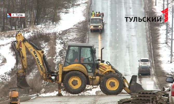 «Слоеный пирог» из бетона положили на месте карстового провала в Туле