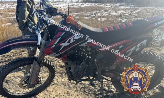25-летний мотоциклист из Тулы устроил ДТП и улетел в кювет