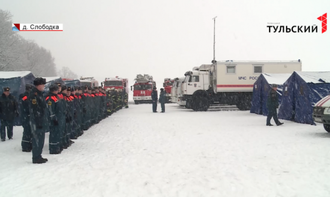 Тульские сотрудники МЧС провели учения по ликвидации крупного взрыва