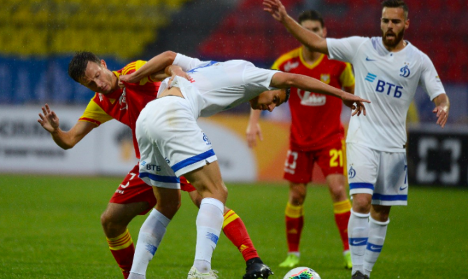 На 84 минуте матча "Арсенал - Динамо" Григалава сравнял счет