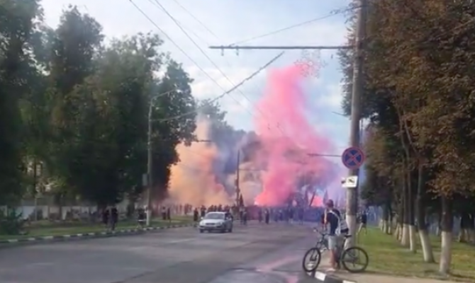 Некоторых фанатов ЦСКА в Туле забрали в полицию
