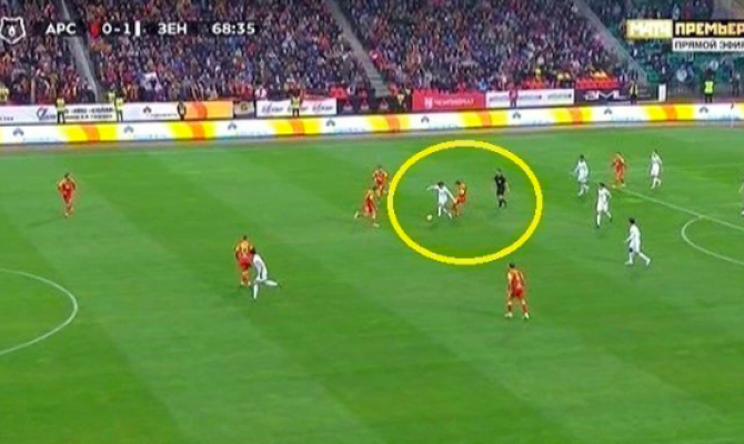 СМИ сообщают об ошибке арбитра на матче «Арсенал - Зенит»