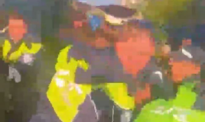 В тульском поселке Косая Гора цыгане устроили потасовку с инспекторами ДПС