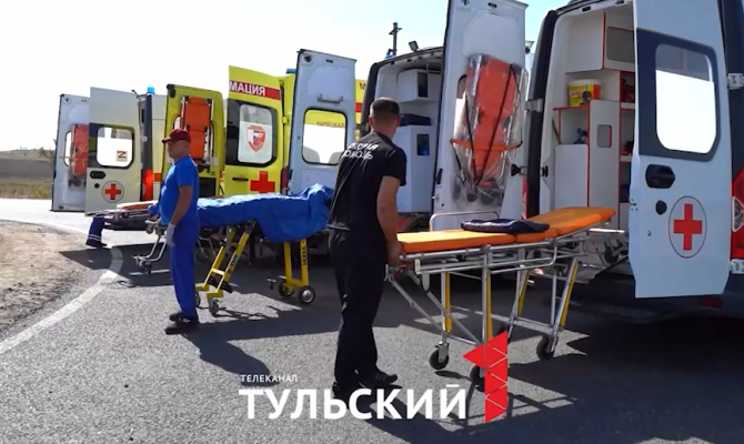 Разбитый автобус и 57 пострадавших под Тулой: медики провели учения