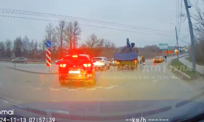 На улице Рязанской в Туле произошло 2 ДТП