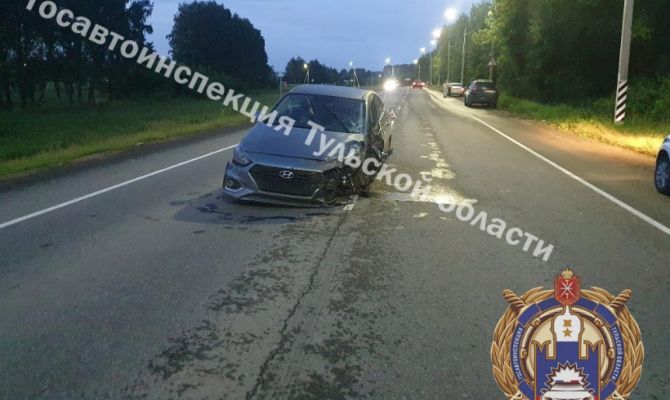 В Туле нетрезвый водитель «Hyundai» выехал на встречку и спровоцировал ДТП
