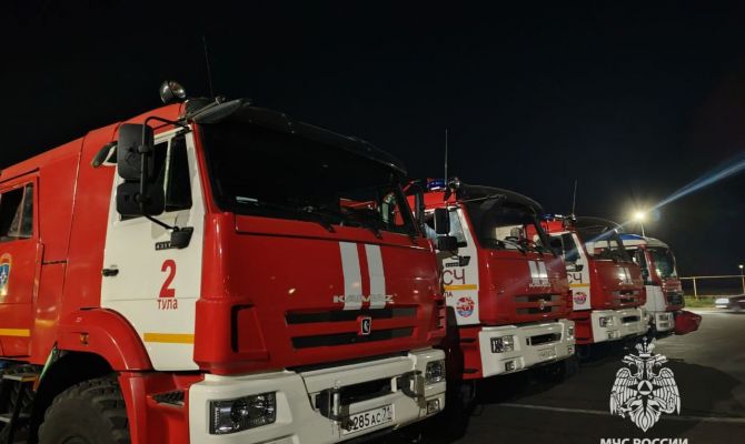 Тульские спасатели отправились на тушение ландшафтных пожаров в ЛНР