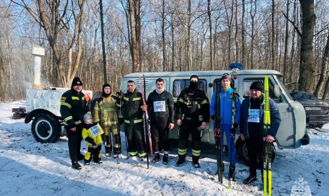 Пожарный из Узловой занял второе место в гонке "Лыжня России" 