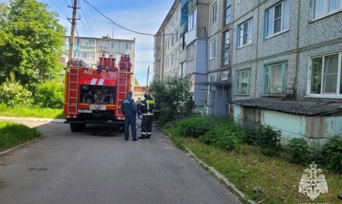 В Одоеве спасатели эвакуировали семь человек при пожаре