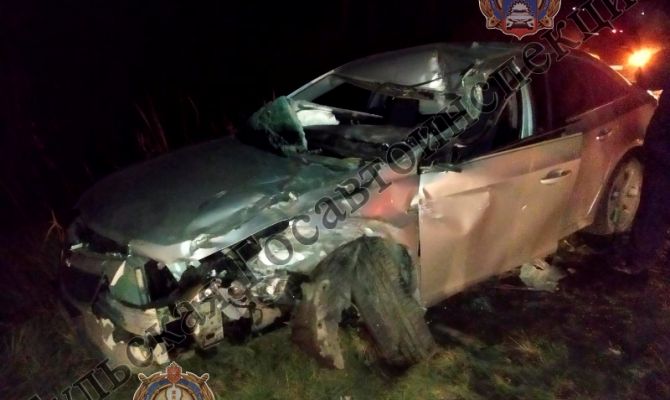 В Тульской области на дороге столкнулись «ЗИЛ» и иномарка