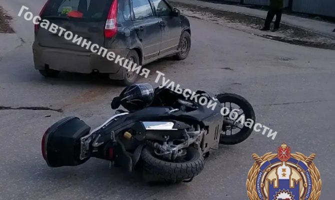  В Суворове пенсионер на «Ладе» столкнулся с водителем мопеда