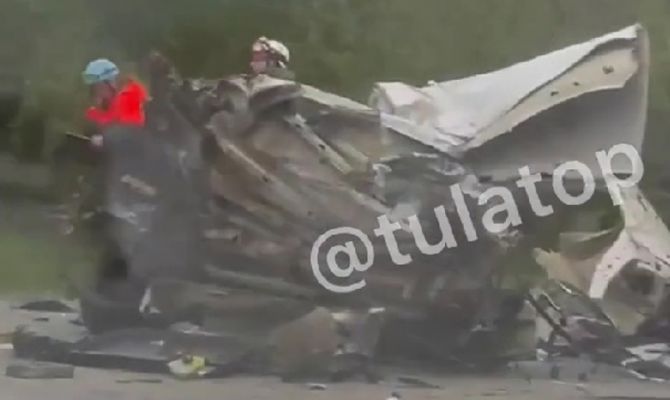 Появилось видео с места смертельного ДТП в Щекинском районе