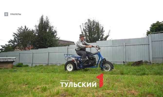 Изобретатель из Тулы с нуля собрал трицикл из водопроводных труб и огнетушителя