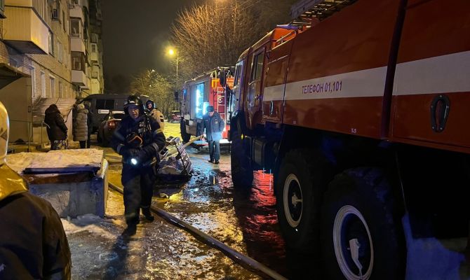 На пожаре в Новомосковске эвакуировали 7 человек