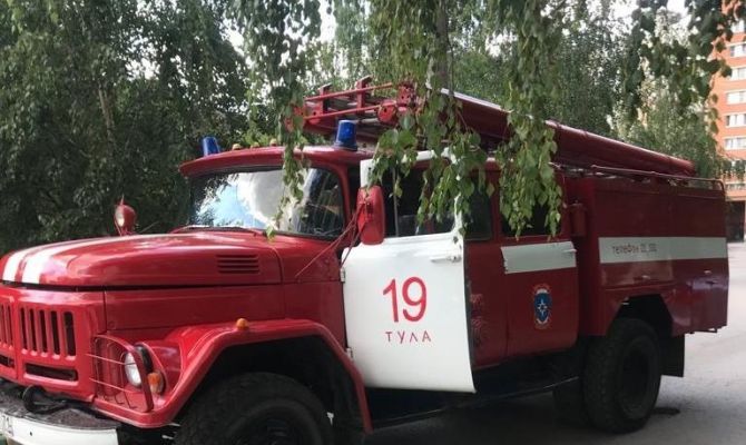 На пожаре в Туле пострадал мужчина