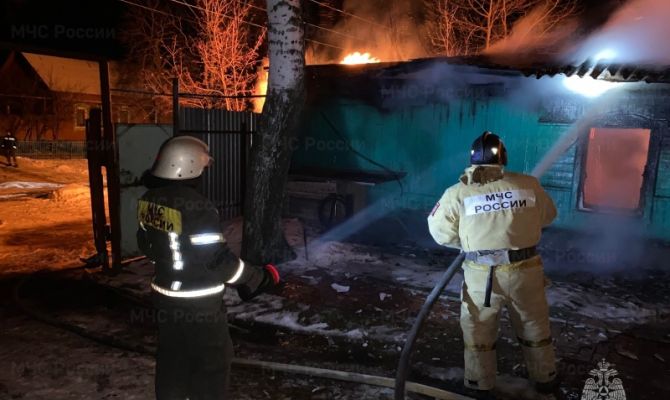 При пожаре в поселке Епифань погиб 87-летний мужчина