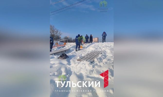 Центральный парк Тулы подготавливают к Крещенским купаниям