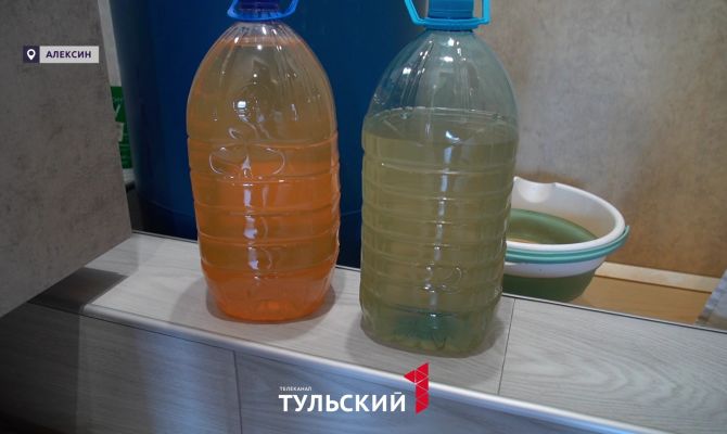 В селе под Алексином из-под крана пошла вода цвета кваса