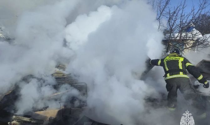 В деревне под Тулой сгорела дача