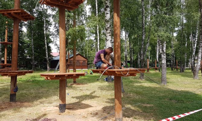 В августе в Пролетарском округе Тулы откроется веревочный парк