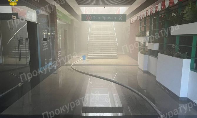 Прокуратура начала проверку по факту пожара в торговом центре «Милан» в Новомосковске