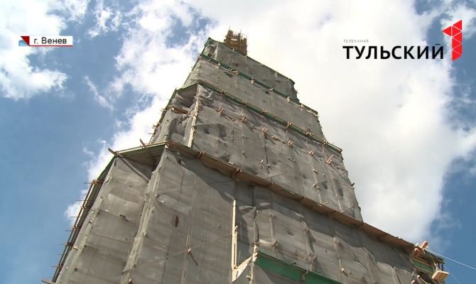 В Веневе реставрируют старинную 80-метровую колокольню
