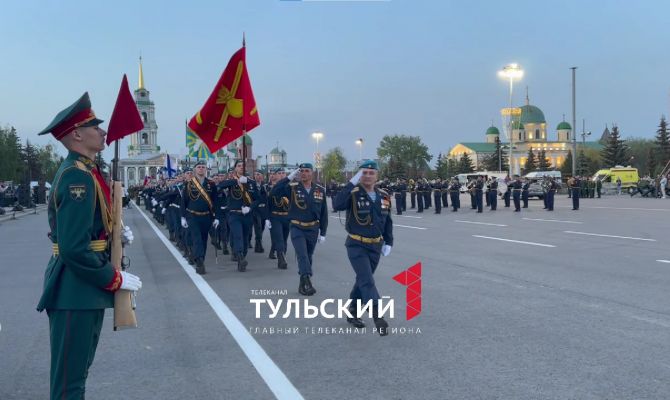 На площади Ленина в Туле прошла генеральная репетиция Парада Победы