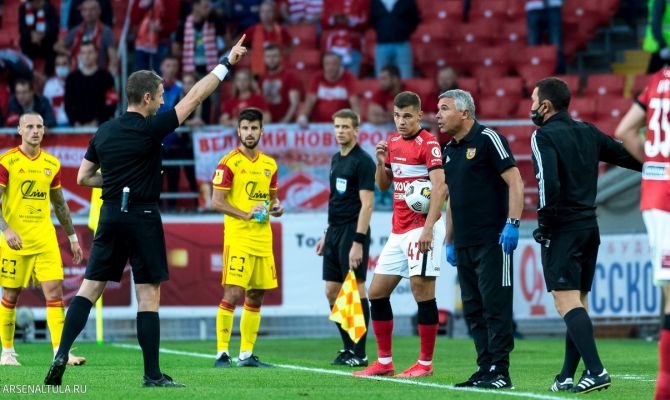 Тульский «Арсенал» попросил проверить на полиграфе арбитра матча со «Спартаком»