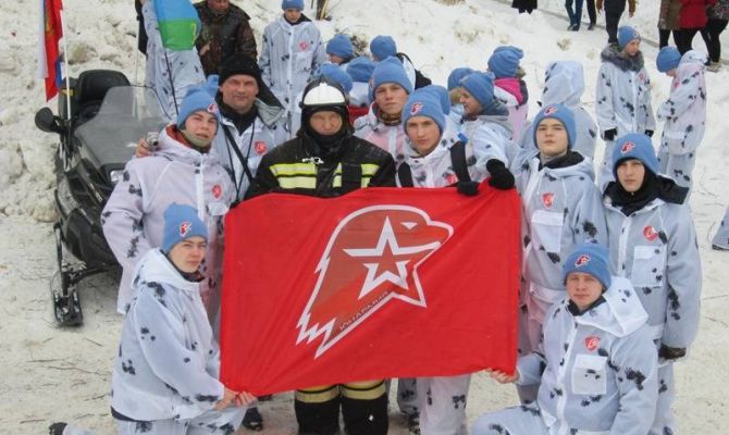 Завершился второй этап Всероссийского юнармейского лыжного перехода