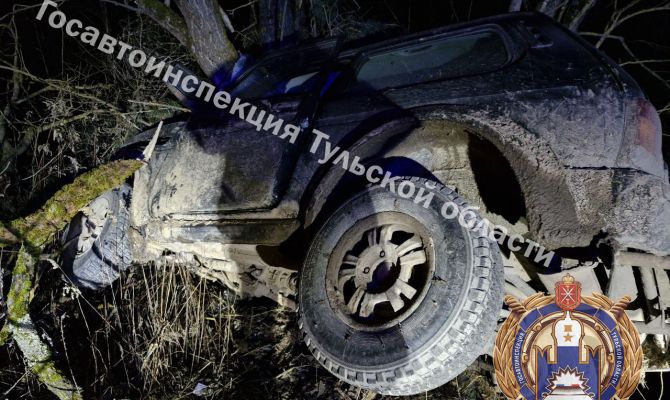 45-летний водитель автомобиля "Лада" улетел в кювет под Тулой