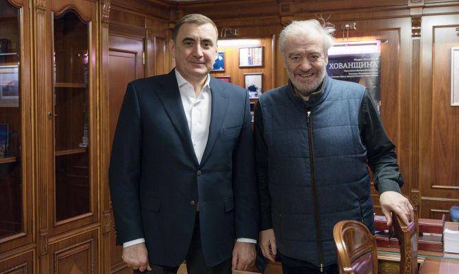 Алексей Дюмин поздравил с днем рождения Валерия Гергиева