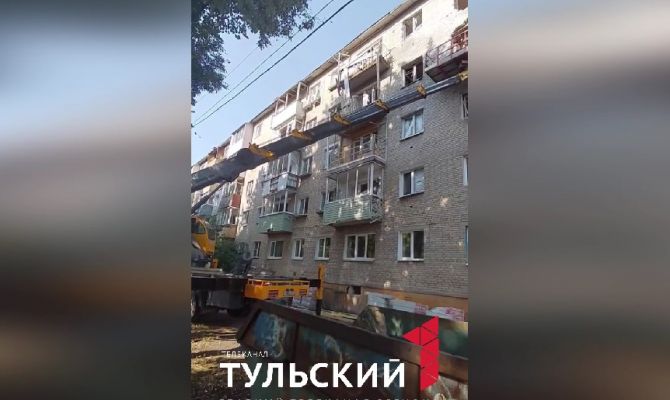 В Щекино продолжают восстанавливать дом после атаки БПЛА 22 июня