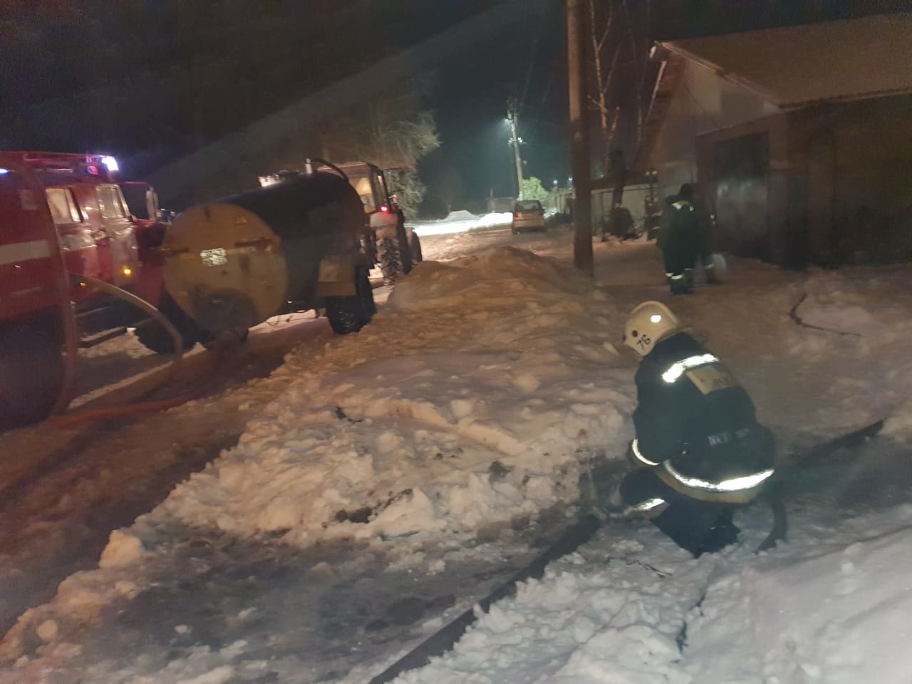 В поселке Ясногорского района при пожаре пострадал человек