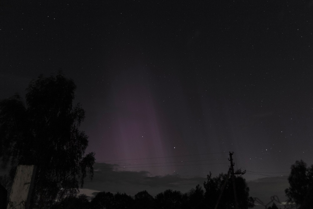 Ночью в Тульской области снова было видно полярное сияние
