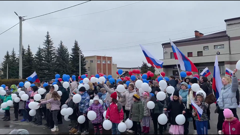 В Заокском районе прошёл флешмоб ко Дню народного единства